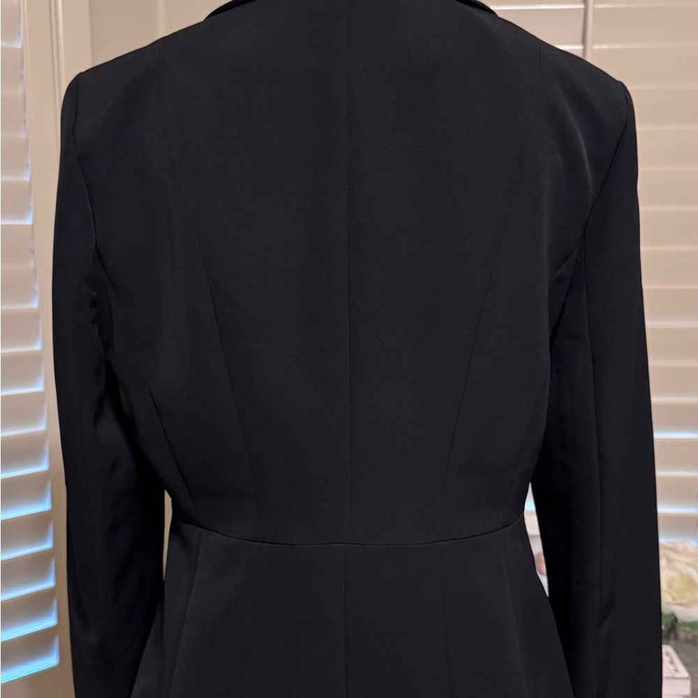 New York and Company Black and Off-White Trim Blazer - Picture 5 of 8